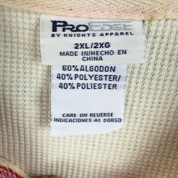 Pro Edge Ohio State Buckeyes Raglan Shirt Men 2XL Red White Collegiate Licensed - Picture 4 of 12